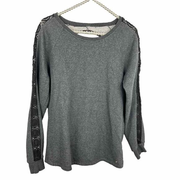 Fabletics Sweatshirt size Medium gray black - Picture 1 of 7